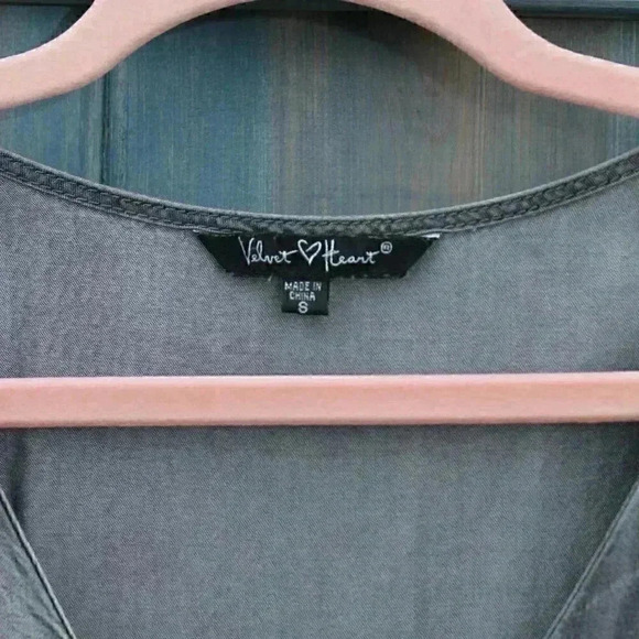 Gray Jumpsuit Velvet Heart Athena Tencel Size Small - Picture 3 of 7